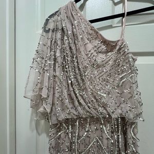 One shoulder formal gown